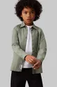 zelená Detská bavlnená košeľa Calvin Klein Jeans Chlapčenský