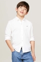 Tommy Hilfiger camicia di cotone per bambini lunga bianco KB0KB09077.9BYH.80.122