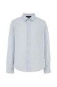 Детская хлопковая рубашка Emporio Armani casual голубой 6D4CJB.4N8QZ