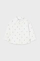 Mayoral koszula bawełniana dziecięca wzorzyste beżowy 2188.3A.Baby.9BYH