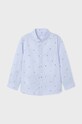 Mayoral camasa de bumbac pentru copii 4110.5A.Mini.9BYH albastru AW24
