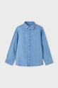 Mayoral koszula bawełniana jeansowa bawełna niebieski 4112.5G.Mini.9BYH