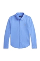 Polo Ralph Lauren camicia di cotone per bambini lunga blu 323952434001