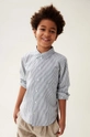 Liewood camicia di cotone per bambini Costa Stripe Shirt LW19551 blu