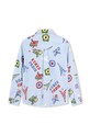 Дитяча бавовняна сорочка Kenzo Kids K60806.114.150 блакитний AW24