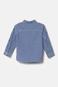 Μωρό βαμβακερό πουκάμισο United Colors of Benetton 54AZGQ00J.P.Seaso.9BYH σκούρο μπλε AW24