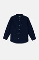 Παιδικό βαμβακερό πουκάμισο United Colors of Benetton μακρύ σκούρο μπλε 5DGXGQ00I.P.Seasonal