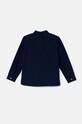 Παιδικό βαμβακερό πουκάμισο United Colors of Benetton 5DGXGQ00I.P.Seasonal σκούρο μπλε AW24