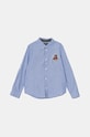 Guess camasa de bumbac pentru copii lung albastru L4BH02.W9CL0.9BYH