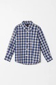Dětská košile Tommy Hilfiger s elastanem modrá KB0KB09259.9BYH.104.122