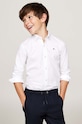 Chłopiec Tommy Hilfiger koszula bawełniana dziecięca KB0KB09262.9BYH.98.122 biały