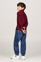Παιδικό πουκάμισο Tommy Hilfiger KB0KB09265.9BYH.128.176 μπορντό