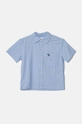 Abercrombie & Fitch camicia di cotone per bambini corta blu KI225.4050