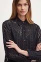 Dkny koszula bawełniana czarny DJ4W2004