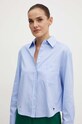 Бавовняна сорочка Weekend Max Mara блакитний 2425116111600