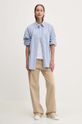 Guess Jeans koszula bawełniana W4YH22.WGCF1 niebieski SS25