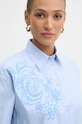 Bombažna srajca Pinko modra 104030.A23M