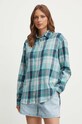 Lauren Ralph Lauren camasa din bumbac cu modele turcoaz 200947644