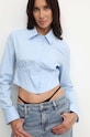 Bavlnená košeľa Miss Sixty 6L2XJ1440000 XJ1440 L/S SHIRT modrá 6L2XJ1440000