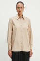 Бавовняна сорочка Karl Lagerfeld 245W1603 коричневий AW24