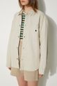 Košeľa s prímesou ľanu Carhartt WIP Ethel Shirt Jac I033569.502 béžová