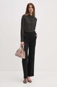 Βαμβακερό πουκάμισο United Colors of Benetton 5OA95Q8U4 μαύρο AW24
