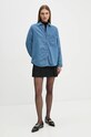 Джинсовая рубашка United Colors of Benetton 5FV6DQ096 голубой AW24
