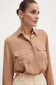 Marella camasa din amestec de matase bej 2423116031200