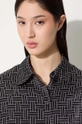 Kenzo koszula Weave Dropped Shoulders Shirt FE62CH2479R1.99 czarny