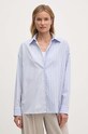 Бавовняна сорочка Sisley блакитний 5WAZLQ07J