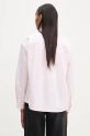 A.P.C. camicia in cotone chemise boyfriend logo COGUH.F12550 rosa AW24