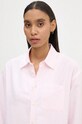 Бавовняна сорочка A.P.C. chemise boyfriend logo рожевий COGUH.F12550
