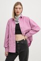 Manšestrová košile Roxy Kick Back Washed Cord růžová ERJWT03642