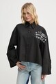 Хлопковая рубашка MM6 Maison Margiela чёрный S62DT0034.S47294