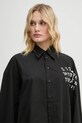 Хлопковая рубашка MM6 Maison Margiela S62DT0034.S47294 чёрный
