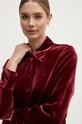 Велюрова сорочка Sisley бордо 51EULQ07Y