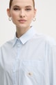 Βαμβακερό πουκάμισο Calvin Klein Jeans μπλε J20J224436