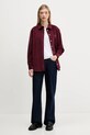 Tommy Jeans camasa din velur DW0DW18871 burgundia AW24