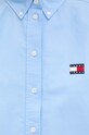 Tommy Jeans camasa din bumbac DW0DW19709 albastru AW24