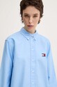 Tommy Jeans camasa din bumbac DW0DW19709 albastru