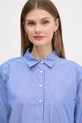 Бавовняна сорочка Tommy Hilfiger WW0WW45612 фіолетовий
