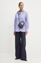 Karl Lagerfeld camasa din bumbac 246W1603 violet AW24