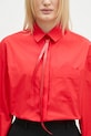 Bavlněná košile Sportmax Gesso červená 2422116023600