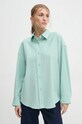 Рубашка с примесью шерсти American Vintage DOA06AH24 зелёный AW24