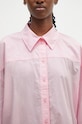 Bavlněná košile Rotate Oversized růžová 1127141011