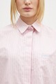 Бавовняна сорочка Fiorucci Elasticated Balloon Sleeve рожевий W01FPTLO170CO01PN03