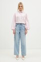Бавовняна сорочка Fiorucci Elasticated Balloon Sleeve W01FPTLO170CO01PN03