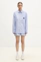 Sporty & Rich camicia in cotone Yankees Serif Oversized SI006505635ST35 blu