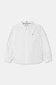 Dětská bavlněná košile Tommy Hilfiger dlouhý bílá KG0KG08106.9BYH.116.122
