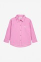 Детская хлопковая рубашка Bobo Choses 224AC032 розовый AW24